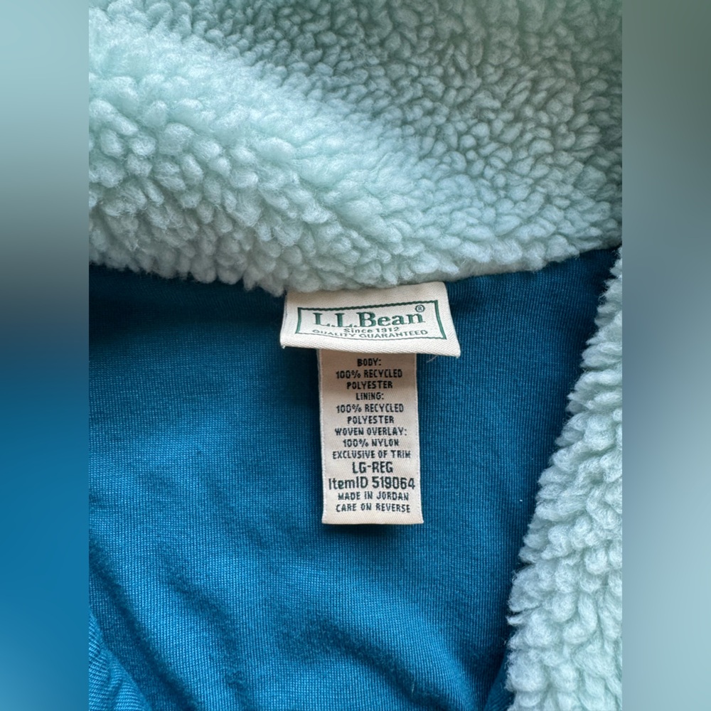 Llbean L.L. Bean Sherpa Pullover Women’s Large Bl… - image 5